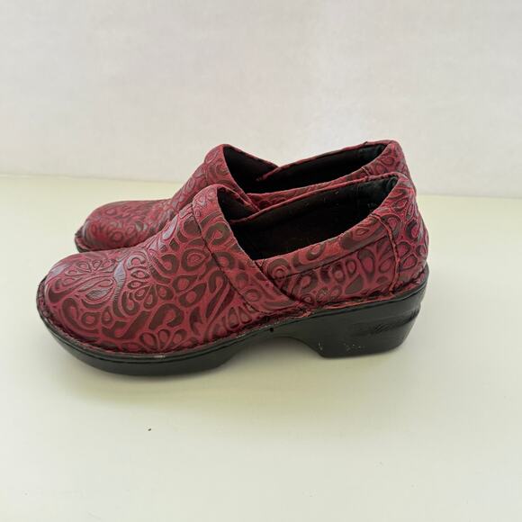 BOC Born Concept Peggy Paisley Leather Slip On Clogs Sz 8.5/40 Workwear Nursing - Picture 4 of 10